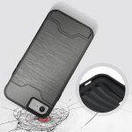 Wholesale iPhone 7 Card Holder Hybrid Case (Space Gray)